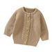 Baby Sweatshirt Baby Girl Boy Knit Cardigan Sweater Warm Pullover Tops Toddler Outerwear Jacket Coat Outfit Clothes Toddler Sweatshirt Coffee 86