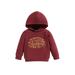Qtinghua Toddler Baby Boys Christmas Hooded Sweatshirt Long Sleeve Letter Sun Print Pullover Tops Red 3-4 Years