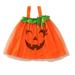 YDOJG Dresses For Girls Toddler Kids Baby Sleeveless Cute Pumpkins Prints Mesh Tulle Princess Dress Outfits s For 18-24 Months