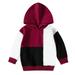 Baby Sweatshirt Toddler Boys Autumn Longt Sleeve Color Block Hooded Tops Sweater Toddler Sweatshirt Red 80