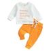 Xkwyshop Kids Baby Boys Halloween Clothes Long Sleeve Sweatshirt and Pants Suit for Toddler Fall 2pcs Tracksuit