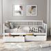 Solid Construction Wood Daybed with Two Drawers,Easy to Assemble,Twin Size