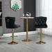 Counter Height Bar Chairs Set of 2, Adjustment Height Bar Stools with Back and Footrest, Upholstered Modern Dining Chair