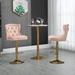 Counter Height Bar Chairs Set of 2, Adjustment Height Bar Stools with Back and Footrest, Upholstered Modern Dining Chair