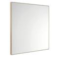 Style & Casa Modern Polished Square Mirror | Wooden-Framed | 80x80 cm, Oak Effect | Wall Mirror | Large Mirror | Hallway Mirror | Bedroom Wardrobes | Bathroom Mirror | Large Mirrors for Walls