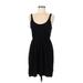 H&M Casual Dress - Slip dress: Black Solid Dresses - Women's Size Medium