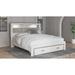 Union Rustic Hipscher Queen Tufted Platform Bed w/ Storage Wood & /Upholstered/Polyester in Brown/White | 53.5 H x 81.5 W x 90 D in | Wayfair