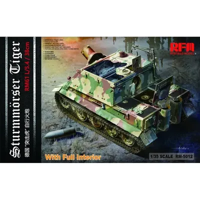 RYEFIpancMODEL RFM RM-5012 1/35 Sturmtiger Thom61 L/5.4/38cm w/Full Interior-Kit de maquette