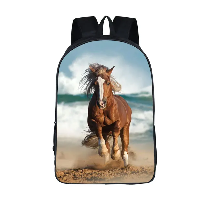 Sac à dos imprimé War Horse pour adolescents, garçons, filles, enfants, sacs d'école, femmes, hommes, sac à dos pour ordinateur portable, voyage, sacs de livre