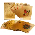 Gold playing cards board games child kids toys Children toy Golden deck card game set PVC Waterproof