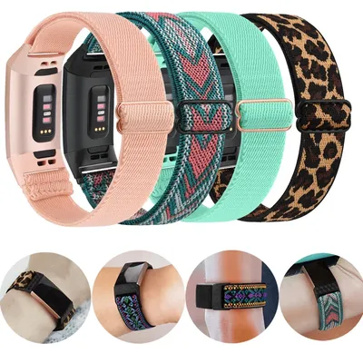 Watch Band For Fitbit Charge 4 3 Strap Elastic Woven Loop Nylon Bracelet Correa For Fitbit Charge 3