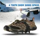 4 Tooth Crampons Winter Anti-Skid Snow Ice Climbing Shoe Spikes Grips Crampons Cleats Overshoes