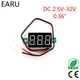 Rote LED Display Mini Digital 4 5 v-30 v Voltmeter Tester Spannung Panel Meter Für Elektromobil