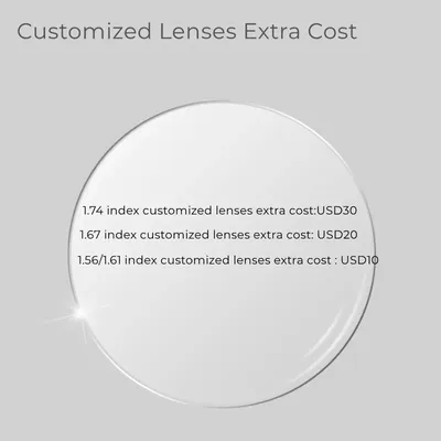 Kunden spezifische Brillen gläser extra kosten hoher Zylinder preis link