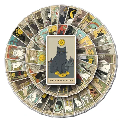 10/30/78PCS Vintage Klassische Katze Stil Tarot Aufkleber Lustige Dekoration Aufkleber Spielzeug Geschenk PVC DIY Laptop koffer Gitarre Skateboard Image