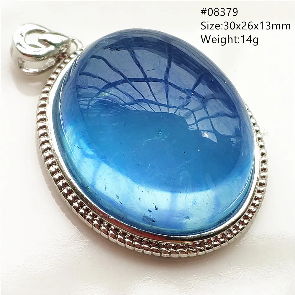 Natürlicher blauer Aquamarin Edelstein Anhänger 925 Sterling Silber ovales Eis Aquamarin Frauen Männer Mode Wasser tropfen Schmuck aaaaaa Image