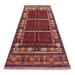 Shahbanu Rugs Deep Red Afghan Ersari with Prayer Design Soft, Velvety Plush Wool Hand Knotted Wide Runner Rug (4'1" x 10'2")