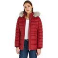 Tommy Hilfiger Damen Daunenjacke Down Jacket With Fur Winter, Rot (Rouge), XXS