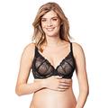 Cake Lingerie Damen Cake Women's Truffles Flexi Wire Maternity Moulded Cup Plunge Lace Nursing Bra Umstands-BH, Schwarz (Black Black), (Herstellergröße: 38B UK/ 85B EU)