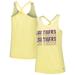 Women's League Collegiate Wear Gold LSU Tigers Stacked Name Racerback Tank Top