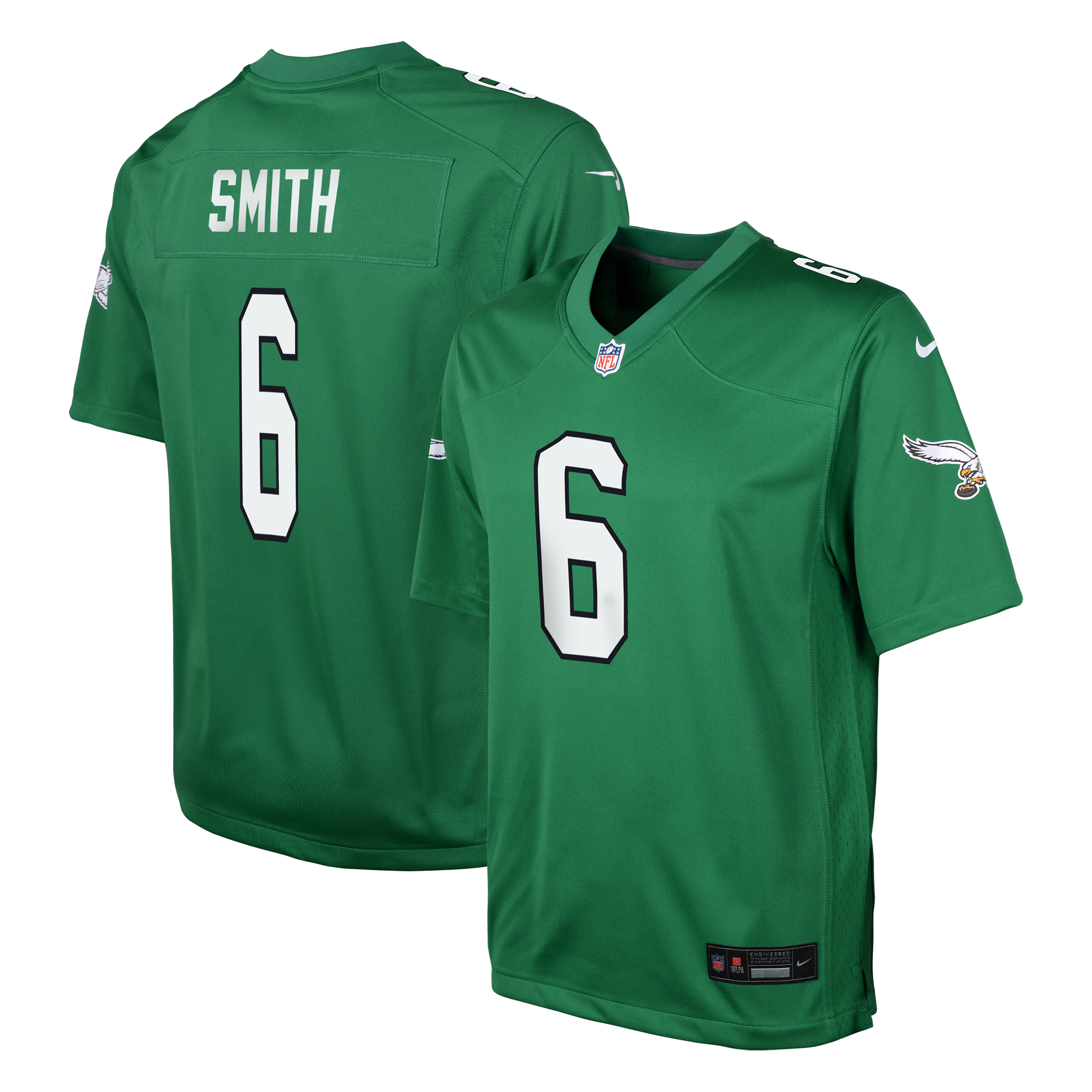 Philadelphia Eagles Nike Alternate Game Trikot - Kelly Grün - DeVonta Smith - Jugendliche Image