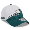 Men's New Era White/Midnight Green Philadelphia Eagles 2023 Sideline 9FORTY Adjustable Hat