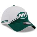 Men's New Era White/Green York Jets 2023 Sideline 9TWENTY Adjustable Hat
