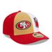 Men's New Era Gold/Scarlet San Francisco 49ers 2023 Sideline Low Profile 59FIFTY Fitted Hat