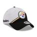 Youth New Era White/Black Pittsburgh Steelers 2023 Sideline 9TWENTY Adjustable Hat