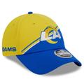 Men's New Era Gold/Royal Los Angeles Rams 2023 Sideline 9FORTY Adjustable Hat