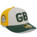 Men's New Era Cream/Green Green Bay Packers 2023 Sideline Historic Low Profile 59FIFTY Fitted Hat