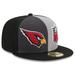 Men's New Era Gray/Black Arizona Cardinals 2023 Sideline 59FIFTY Fitted Hat