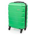 A2B Exodus Small Cabin Suitcase - Hard Sided Travel Luggage with 4 Spinner Wheels | Hard Sided Cabin Bag Weight 2.7kg Cap 38L Height 57cm/22 AB00108 (Bright Green, Small)