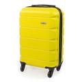 A2B Exodus Small Cabin Suitcase - Hard Sided Travel Luggage with 4 Spinner Wheels | Hard Sided Cabin Bag Weight 2.7kg Cap 38L Height 57cm/22 AB00194 (Bright Yellow, Small)