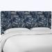 Bungalow Rose Linen Panel Headboard Upholstered/Cotton in Blue/Black | 51 H x 41 W x 2 D in | Wayfair BLMT1304 41687894