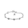 925 Sterling Silver sparkling star Charms Bracelets with box Fit Pandora European girl lady Beads Jewelry Bangle Real Bracelet for Women