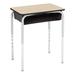 Learniture Adjustable Height Open Front School Student Desk w/ Plastic Book Box Laminate/Metal | Wayfair LNT-OFD-132-SV-BK