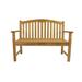 Rose Hand-Carved Teak Outdoor Bench - N/A