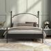 The Gray Barn Epona Modern Curved Metal Four Poster Bed