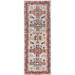 Shahbanu Rugs Pearl White Hand Knotted Pure Wool Natural Dyes 200 KPSI Armenian Inspired Caucasian Design Runner Rug (2'8"x7'6")