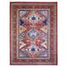 Shahbanu Rugs Arsenal Red, Hand Knotted, Shiraz Design, Afghan Vegetable Dyes, 100% Wool, Oriental Rug (9'4" x 12'0")