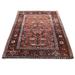 Shahbanu Rugs Indian Red Antique Persian Heriz Hand Knotted Pure Wool Great Condition Cleaned Rare Smaller Size Rug (4'9"x6'1")