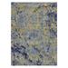 Shahbanu Rugs Laguna Yellow, Modern Design, Sari Silk with Textured Wool, Hand Knotted, Oriental Rug (8'10" x 12'5")