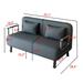 Convertible Chair Bed Tri-Fold Sofa Bed with Adjustable Backrest & Pillow Couch with Sturdy Steel Frame Sleeper Chair