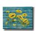 Rosalind Wheeler Epic Graffiti 'Cottage Sunflowers Teal' By Silvia Cottage Sunflowers Teal On Canvas by Silvia Vassileva Print Metal | Wayfair