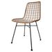Bayou Breeze Abbotstown Patio Dining Side Chair Wicker/Rattan in Brown/White | 34.25 H x 21.5 W x 18 D in | Wayfair
