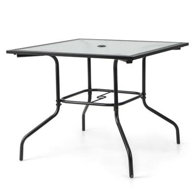 Costway 35 x 35 Inch Patio Dining Table with 1.5