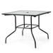 Costway 35 x 35 Inch Patio Dining Table with 1.5" Umbrella Hole (Umbrella NOT Included)