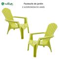 Sessel Adirondack Polypropylenharz Wilsa Garden Anis - 2 Sessel Adirondack