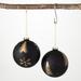 4"H Sullivans Night Sky Ball Ornament - Set of 2, Black Christmas Ornaments - 4"L x 4"W x 4"H